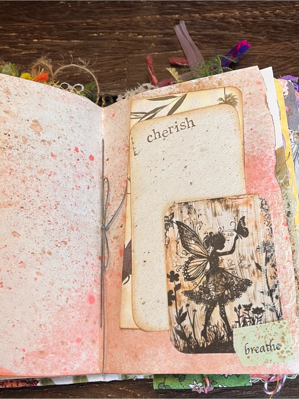 Butterfly Junk Journal Faith Floral Nature Flowers Softcover Decorated 3 Sig - Picture 11 of 16